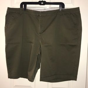 Plus size shorts size 24w color olive green
